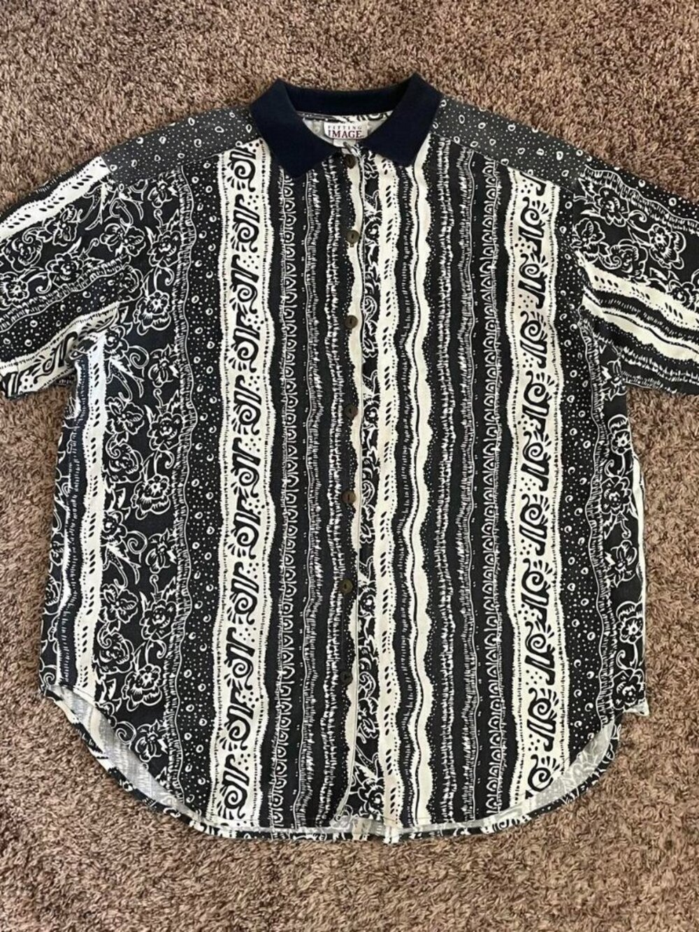 Vintage Button Down Hawaiian Shirt Short Sleeve XL 2000s Retro Dad Surf Skate